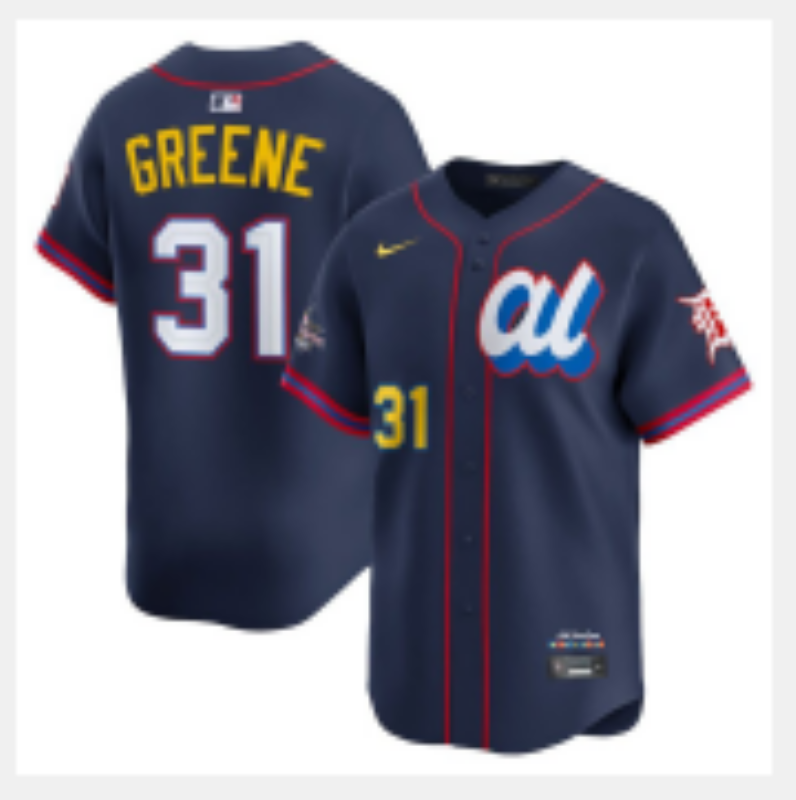 Men 2025 Detroit Tigers #31 Greene blue Game Nike MLB All Star Jersey 011